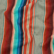 Arizona Turquoise, Orange and Red Striped Cotton Twill