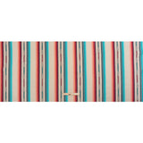 Arizona Cream, Pink and Turquoise Striped Cotton Twill