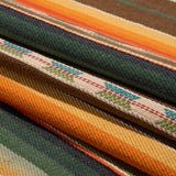 Arizona Brown, Forest and Orange Spools Stripe Cotton Twill