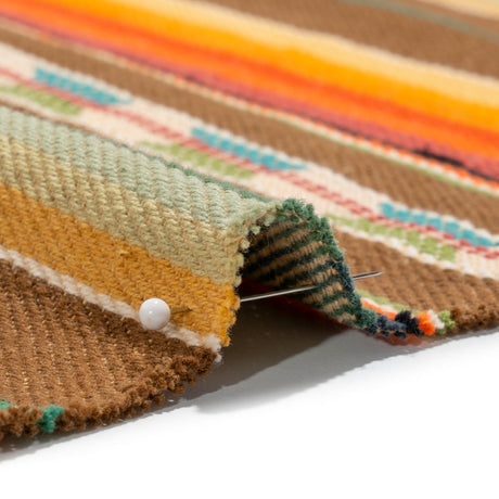 Arizona Brown, Forest and Orange Spools Stripe Cotton Twill