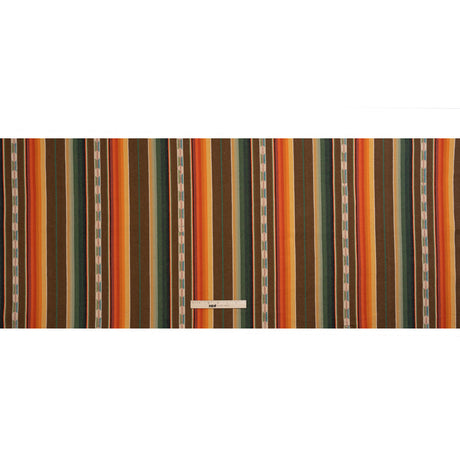 Arizona Brown, Forest and Orange Spools Stripe Cotton Twill