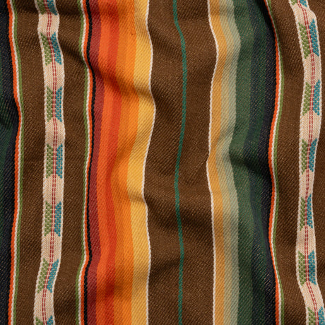 Arizona Brown, Forest and Orange Spools Stripe Cotton Twill