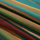 Arizona Turquoise, Red and Green Striped Cotton Twill