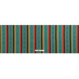 Arizona Turquoise, Red and Green Striped Cotton Twill