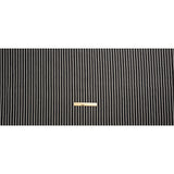 White on Black Ticking Stripes Cotton Herringbone Twill