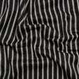 White on Black Ticking Stripes Cotton Herringbone Twill