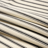 Black on White Ticking Stripes Cotton Herringbone Twill
