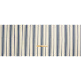 Navy and Cream Striped Cotton Woven
