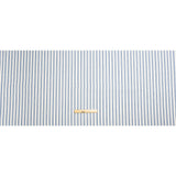 White, Summer Blue and Sky Blue Modern Ticking Stripes Cotton Twill