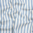 White, Summer Blue and Sky Blue Modern Ticking Stripes Cotton Twill