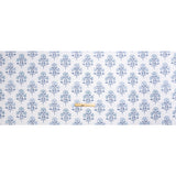 Blue and White Classic Floral Printed Cotton Canvas