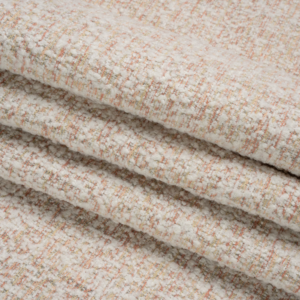 Crypton Blush Polyester Tweedy Upholstery Boucle