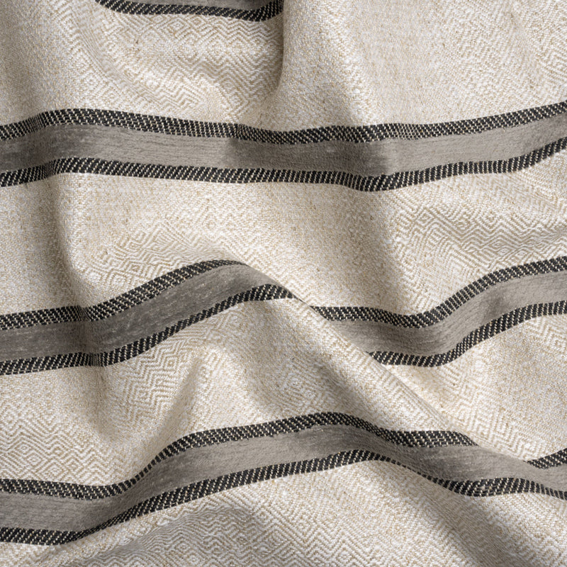 Crypton Meditae Chenille Striped Birdseye Upholstery Twill