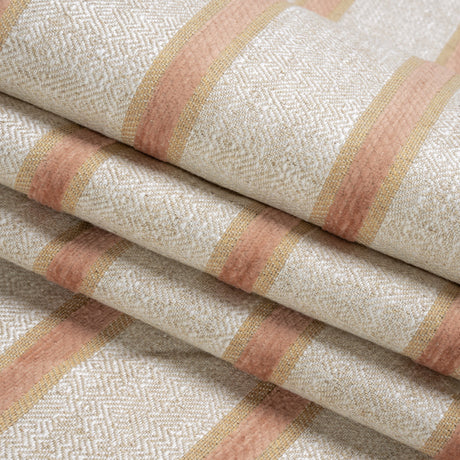 Crypton Blush Chenille Striped Birdseye Upholstery Twill