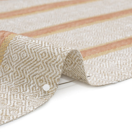 Crypton Blush Chenille Striped Birdseye Upholstery Twill