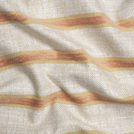 Crypton Blush Chenille Striped Birdseye Upholstery Twill