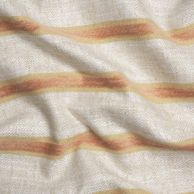 Crypton Blush Chenille Striped Birdseye Upholstery Twill