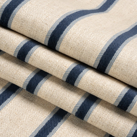 Crypton Midnight Chenille Striped Birdseye Upholstery Twill