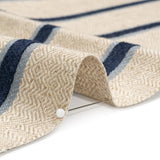 Crypton Midnight Chenille Striped Birdseye Upholstery Twill