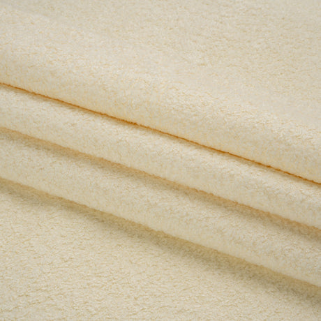 Crypton Custard Stain Resistant Plush Upholstery Boucle