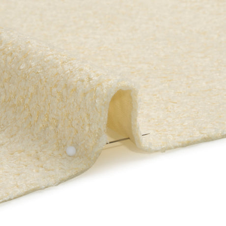 Crypton Custard Stain Resistant Plush Upholstery Boucle