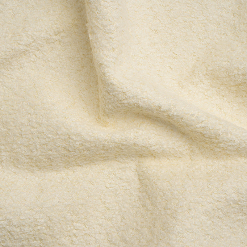 Crypton Custard Stain Resistant Plush Upholstery Boucle