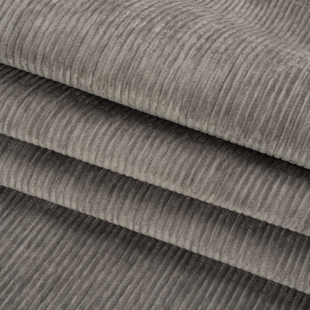 Crypton Pewter Stain Resistant Upholstery Corduroy