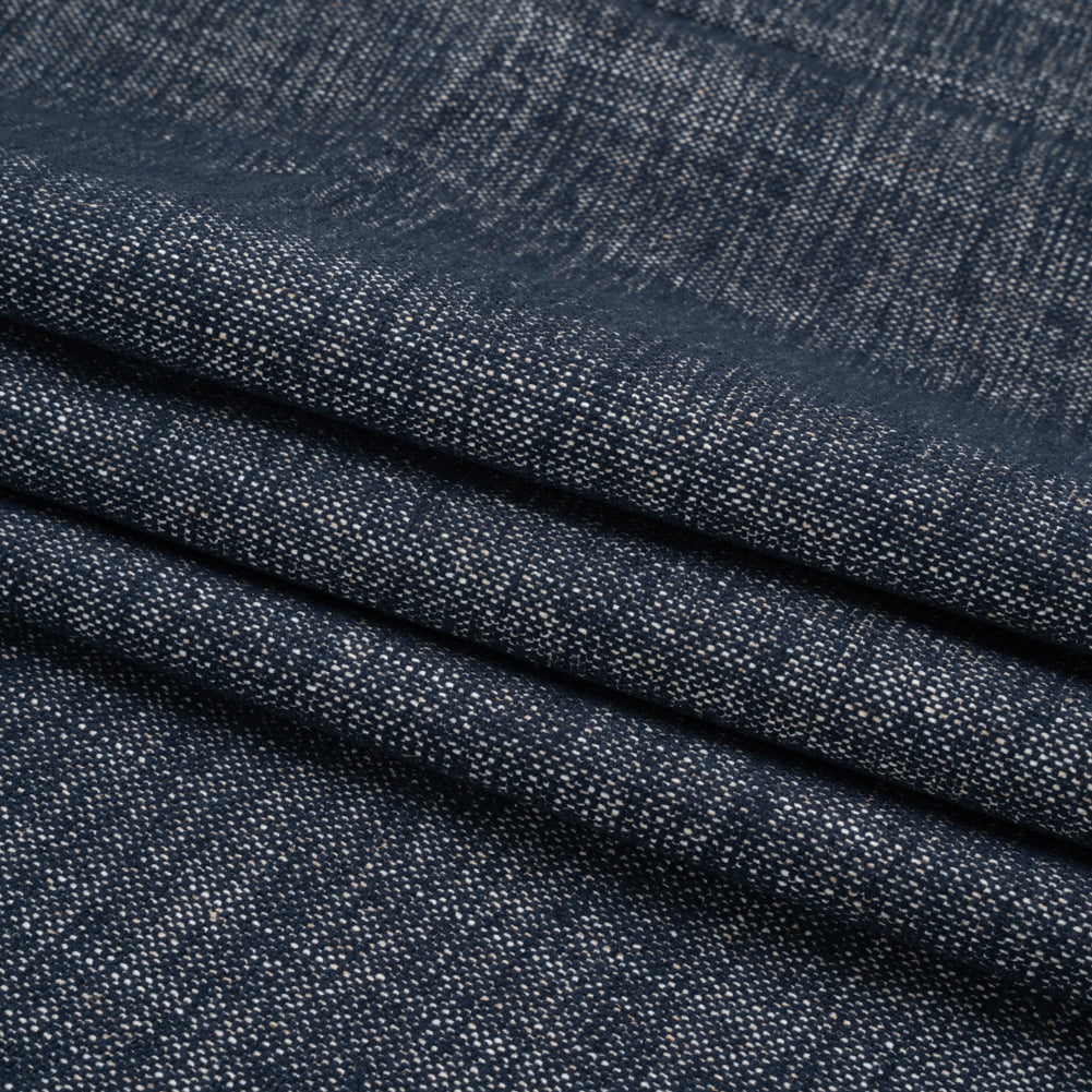 Crypton Indigo Stain Resistant Polyester and Linen Chenille Upholstery Woven
