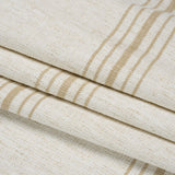 Crypton Sand on White Striped Stain Resistant Polyester and Linen Chenille Upholstery Woven