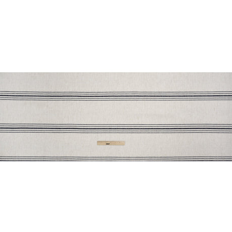 Crypton Indigo on White Striped Stain Resistant Polyester and Linen Chenille Upholstery Woven