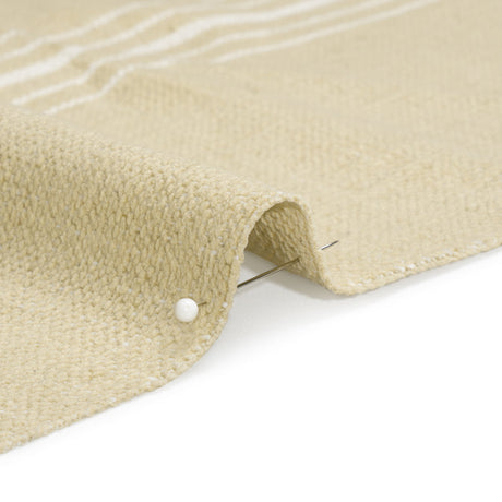 Crypton Sand Striped Stain Resistant Polyester and Linen Chenille Upholstery Woven