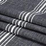 Crypton Charcoal Striped Stain Resistant Polyester and Linen Chenille Upholstery Woven