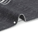 Crypton Charcoal Striped Stain Resistant Polyester and Linen Chenille Upholstery Woven