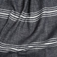 Crypton Charcoal Striped Stain Resistant Polyester and Linen Chenille Upholstery Woven