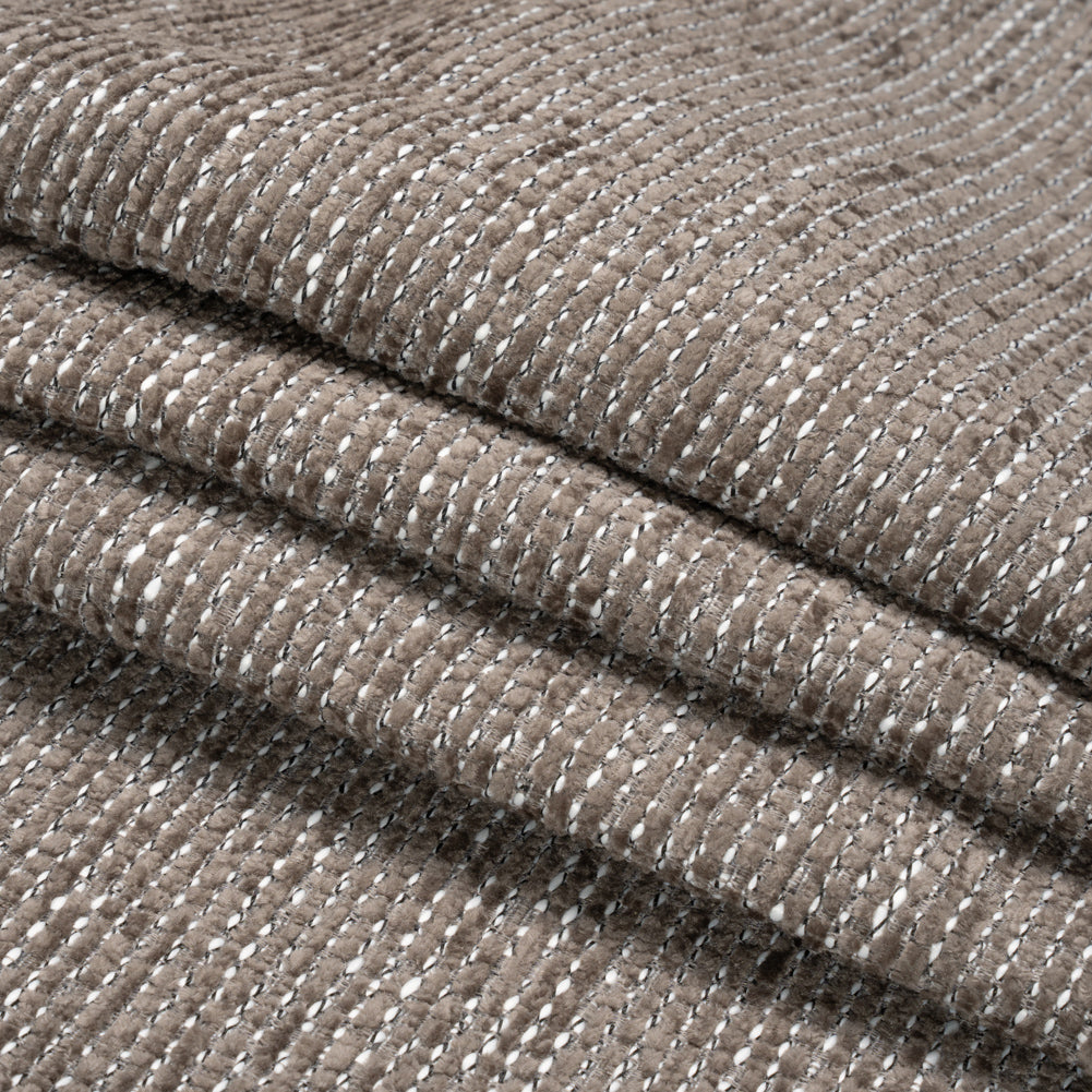 Crypton Pewter Tweedy Stain Resistant Chenille Woven
