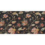 Shale, Red and Orange Floral Slubbed Cotton Woven