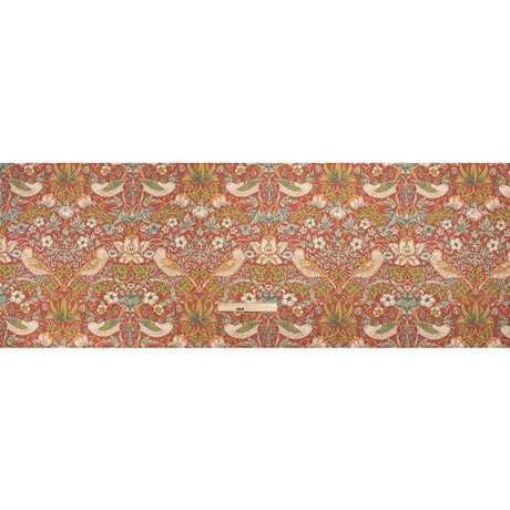 Red Strawberry Thief Printed Micro Chenille