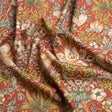 Red Strawberry Thief Printed Micro Chenille