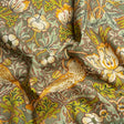 Green Strawberry Thief Printed Micro Chenille