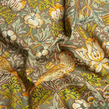 Green Strawberry Thief Printed Micro Chenille