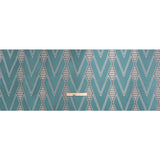 Teal, Charcoal and Gray Deco Diamonds Polyester Jacquard