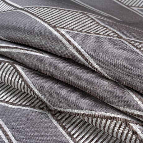 Silver, Charcoal and Gray Deco Diamonds Polyester Jacquard