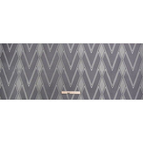 Silver, Charcoal and Gray Deco Diamonds Polyester Jacquard