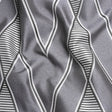 Silver, Charcoal and Gray Deco Diamonds Polyester Jacquard