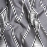 Silver, Charcoal and Gray Deco Diamonds Polyester Jacquard