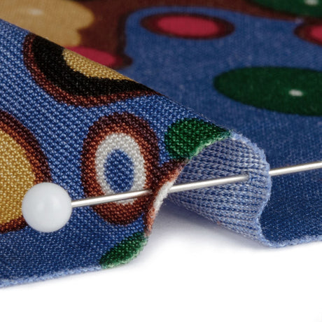 Blue, Tan and Brown Amoeba Medley Abstract Silk Jersey