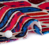 Pink, Orange and Blue Shapely Waves Silk Jersey