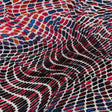 Pink, Orange and Blue Shapely Waves Silk Jersey