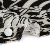 Black and White Floral Delight Silk Jersey