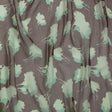 Green and Brown Echoes of Leaves Crinkled Silk Chiffon